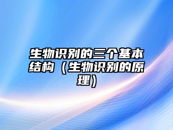 生物識別的三個基本結(jié)構(gòu)（生物識別的原理）