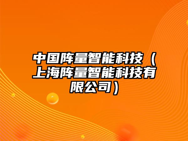 中國(guó)陣量智能科技（上海陣量智能科技有限公司）