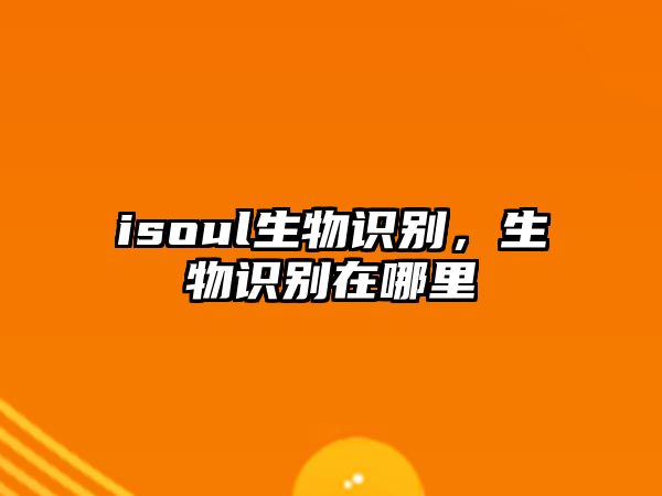 isoul生物識(shí)別，生物識(shí)別在哪里