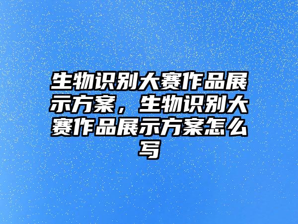 生物識別大賽作品展示方案，生物識別大賽作品展示方案怎么寫