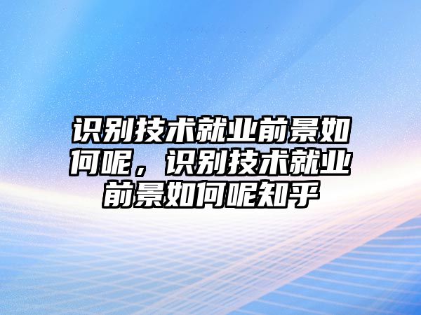 識(shí)別技術(shù)就業(yè)前景如何呢，識(shí)別技術(shù)就業(yè)前景如何呢知乎