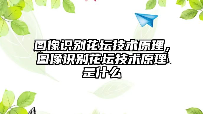 圖像識(shí)別花壇技術(shù)原理，圖像識(shí)別花壇技術(shù)原理是什么